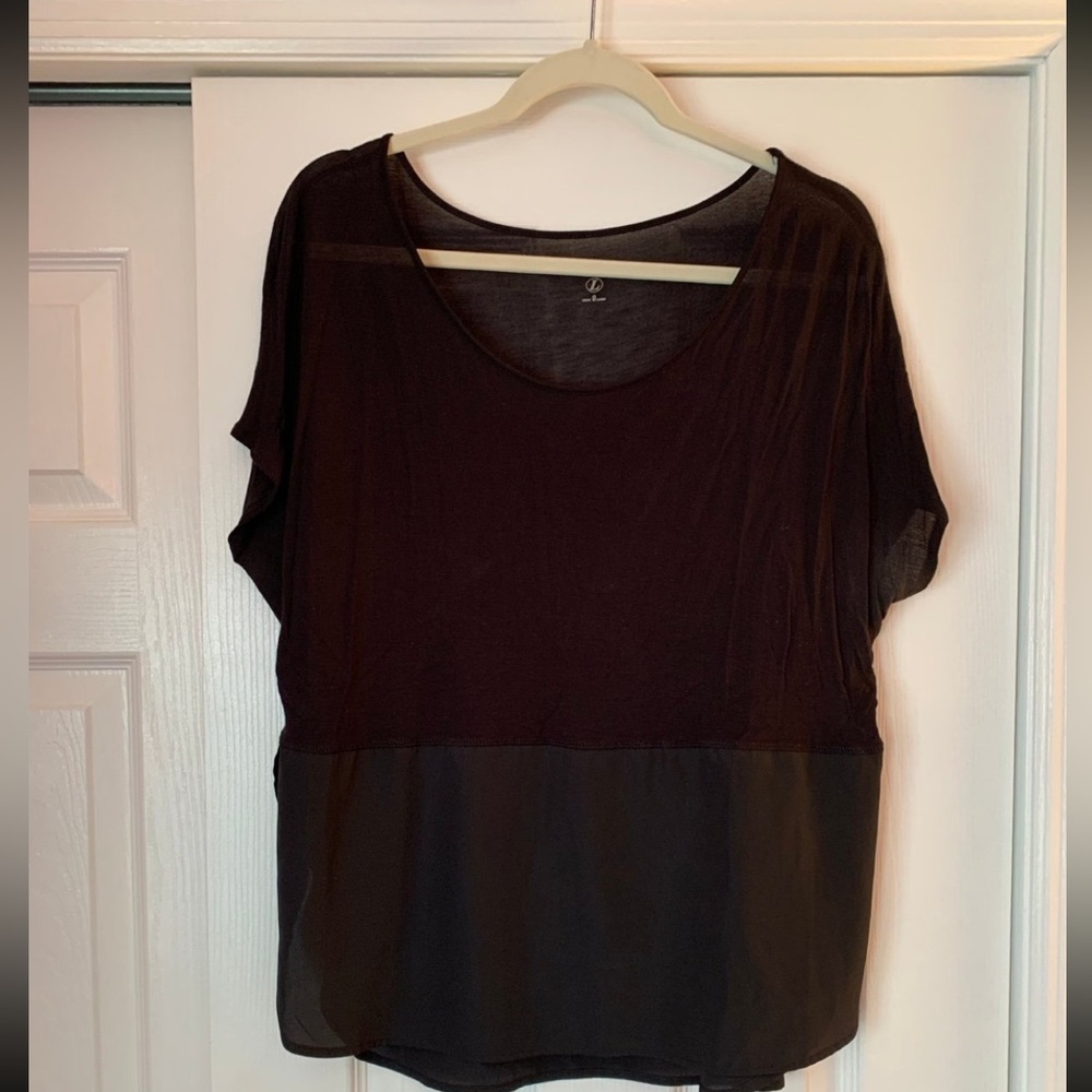 Women's Black Sheer Top